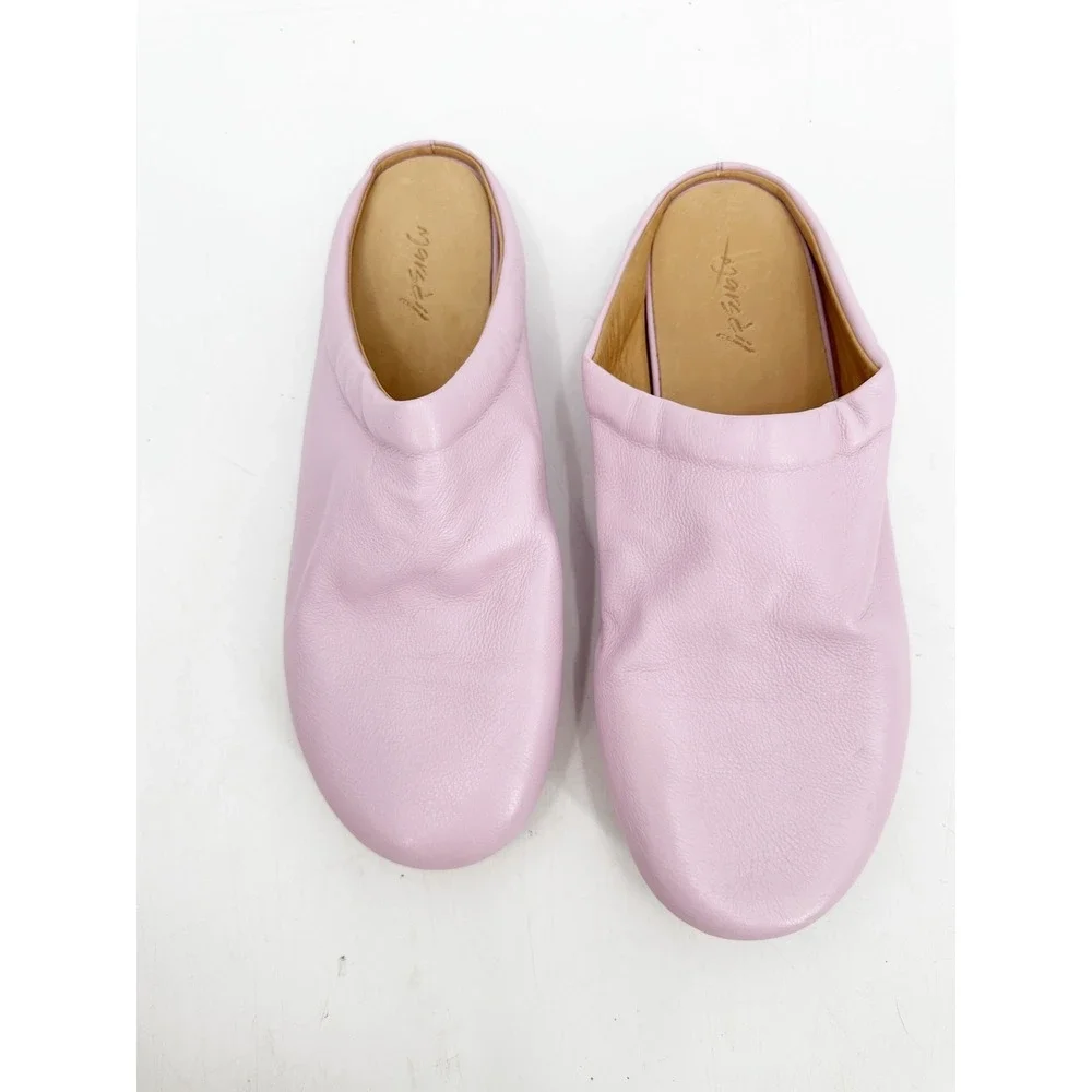 Marsèll Slip On Leather Mules Pink Purple Lavender 38.5 NEW‎